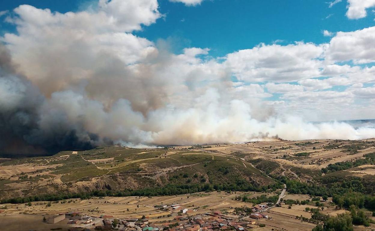 Imagen del incendio de Zamora. 