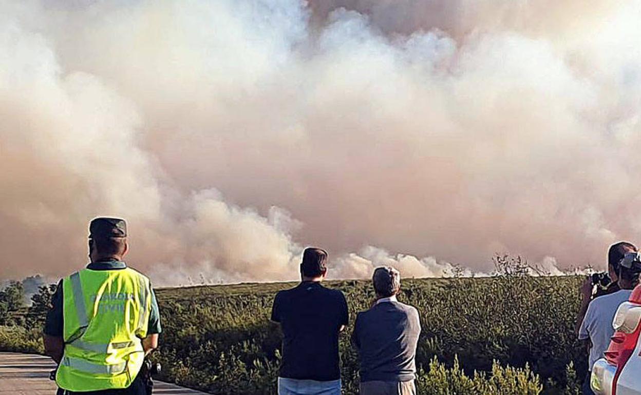 Incendio en Gallegos del Río.