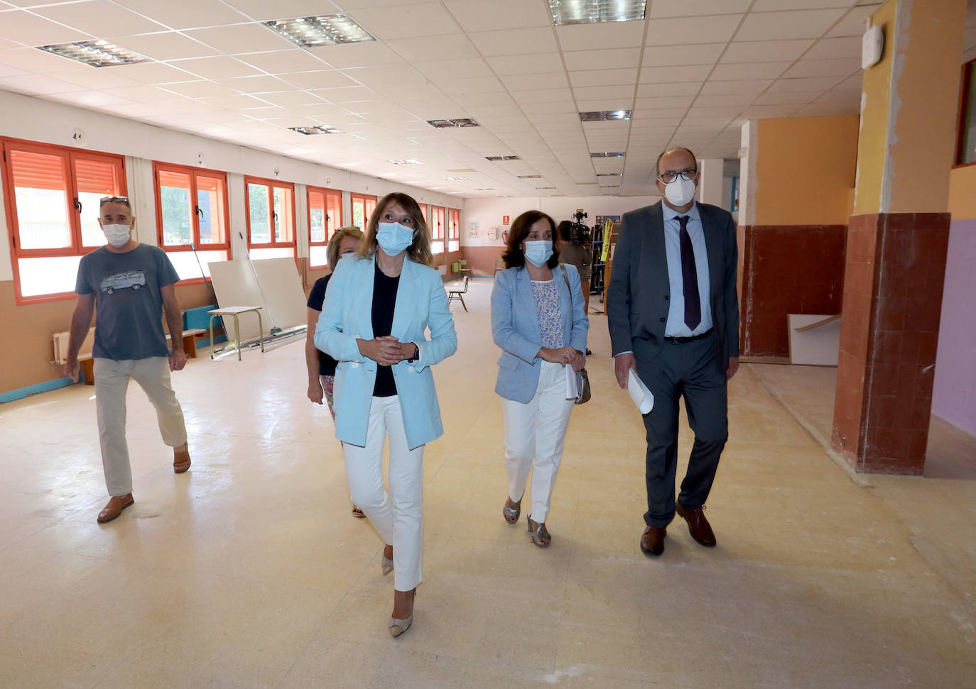 Rocío Lucas en el Colegio Alonso Berruguete. 