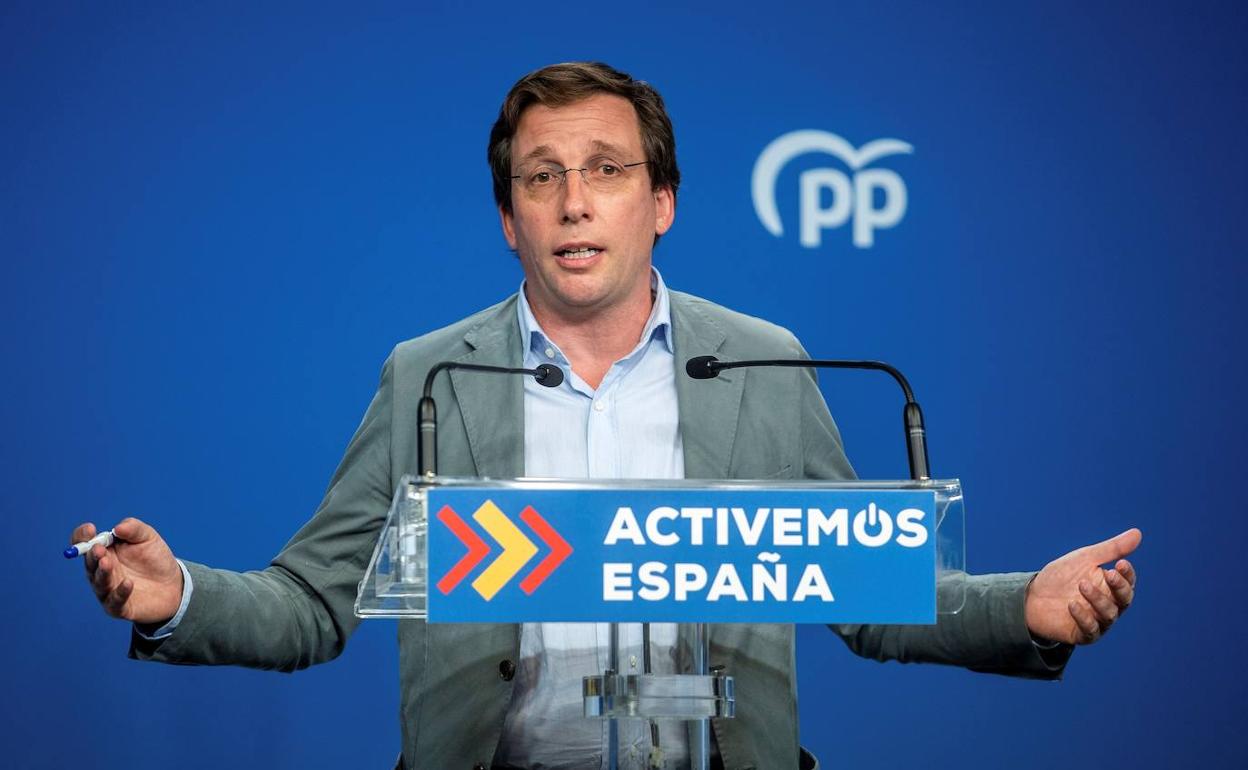 El portavoz del PP, José Luis Martínez-Almeida.