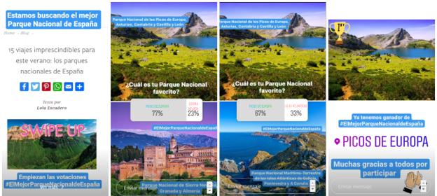 Etapas del concurso de Lonely Planet en su cuenta de Instagram,