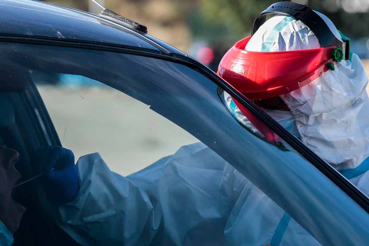 El parking de Clarés acoge desde este martes a los pacientes que requieran pruebas de detección del coronavirus.