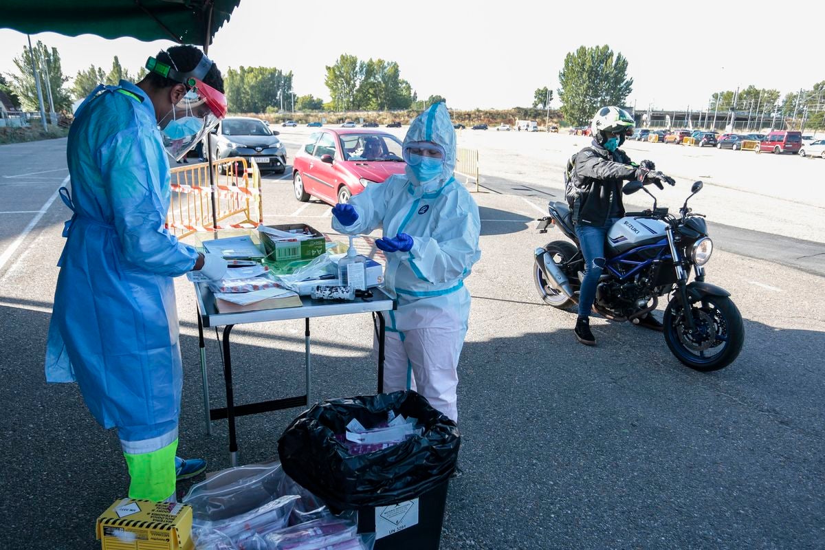 El parking de Clarés acoge desde este martes a los pacientes que requieran pruebas de detección del coronavirus.