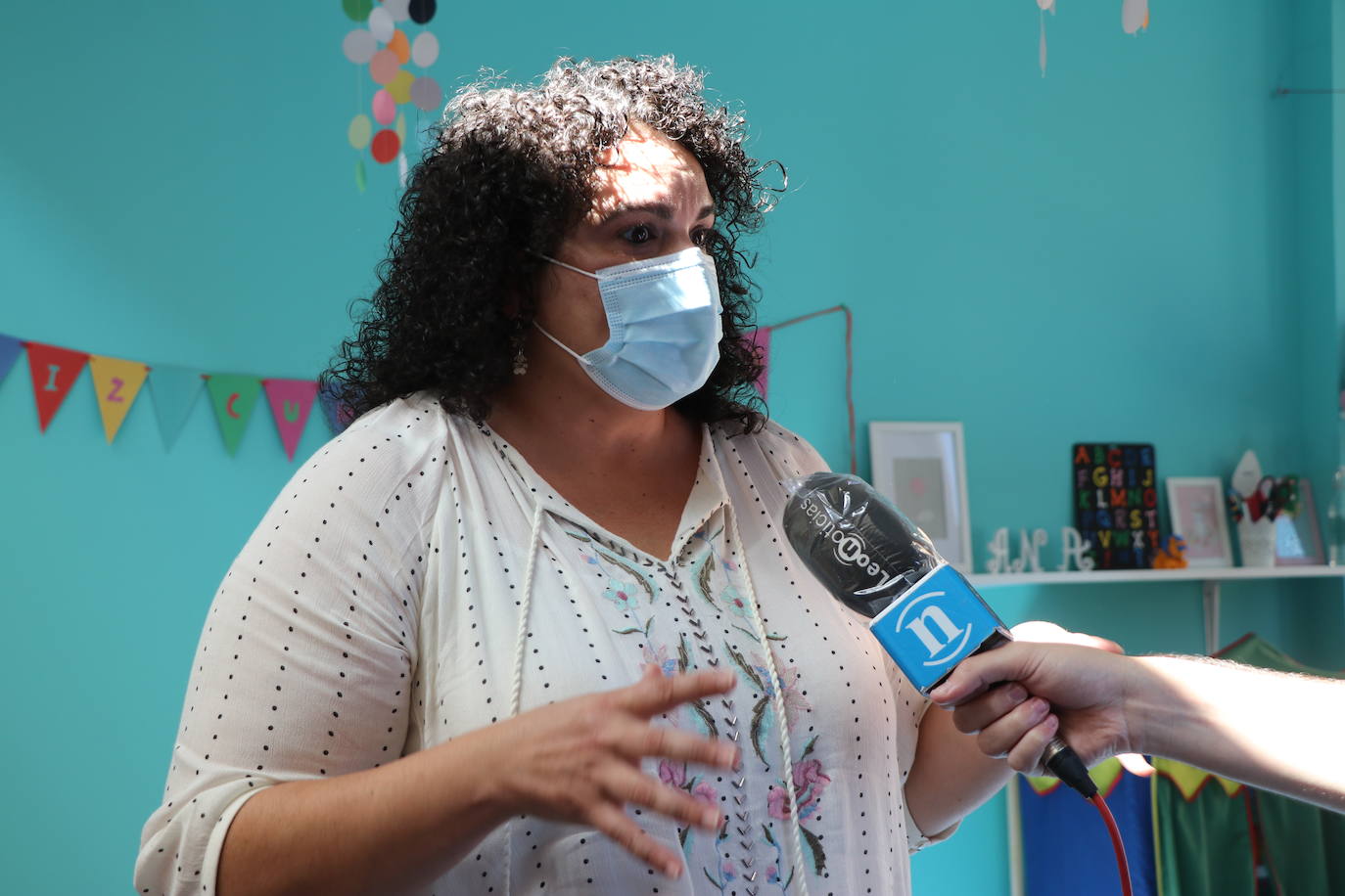 Vera López visita la Escuela Infantil Santa Margarita. 