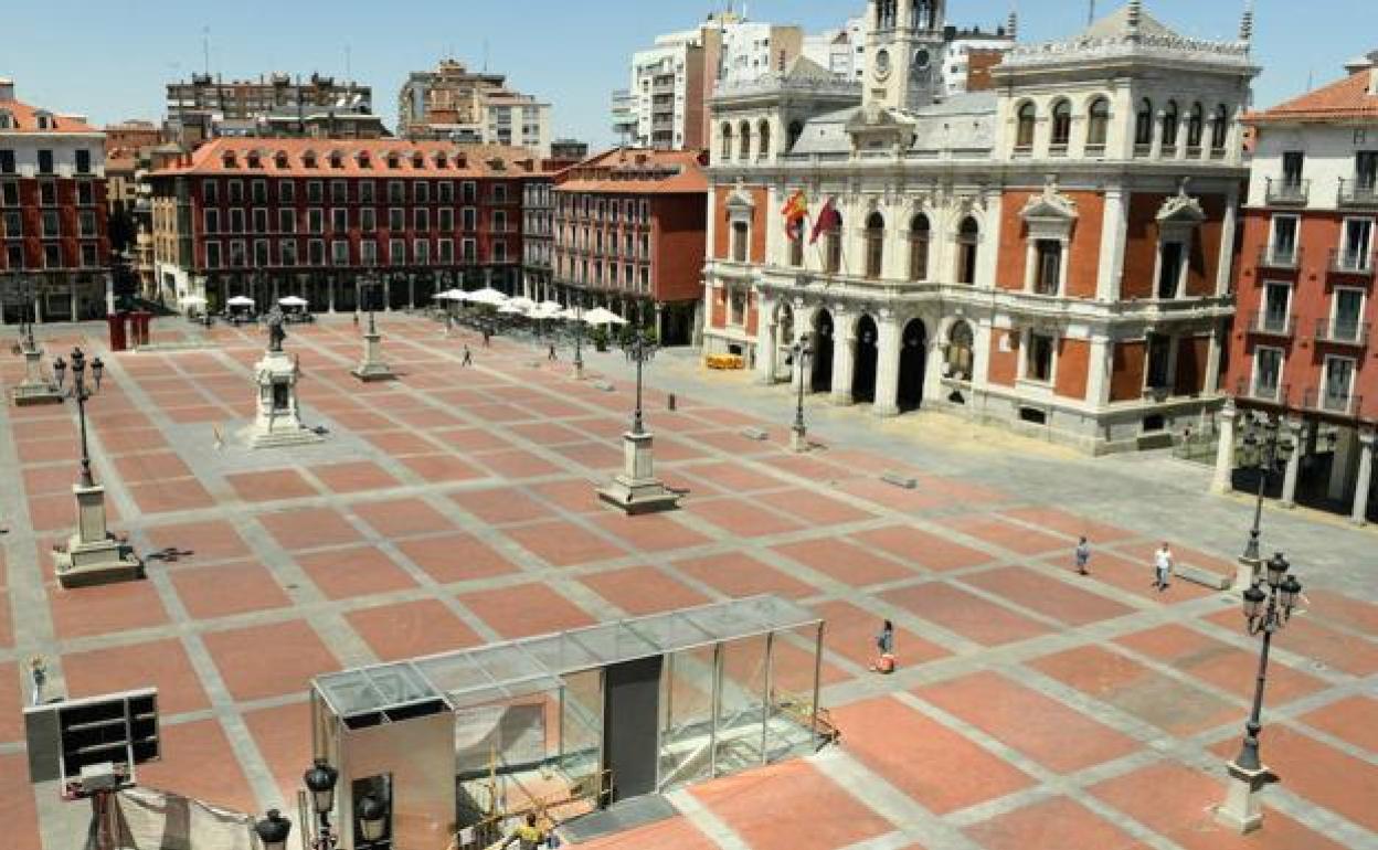 Imagen aérea de la Plaza Mayor de Valladolid.