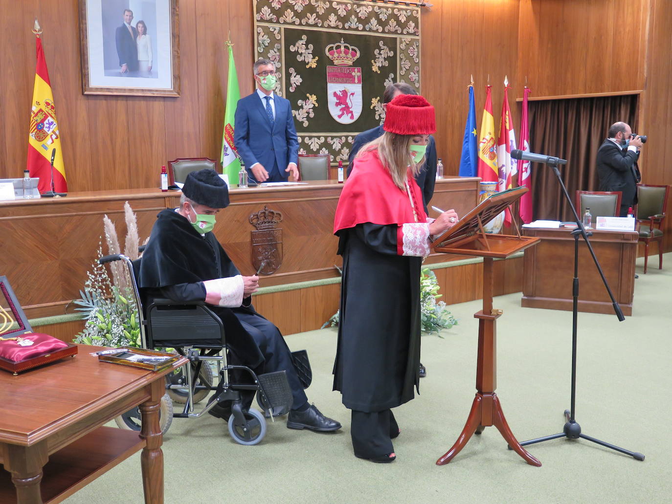 Ceremonia de investidura de Juan Francisco García Marín como rector de la Universidad de León.