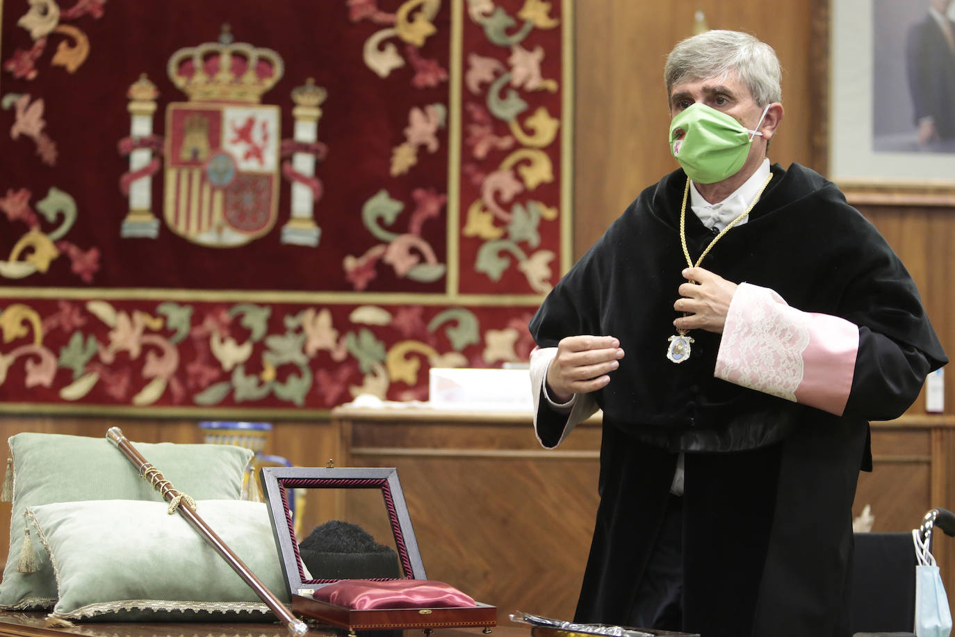 Ceremonia de investidura de Juan Francisco García Marín como rector de la Universidad de León.