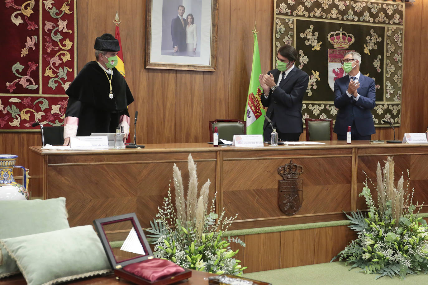 Ceremonia de investidura de Juan Francisco García Marín como rector de la Universidad de León.