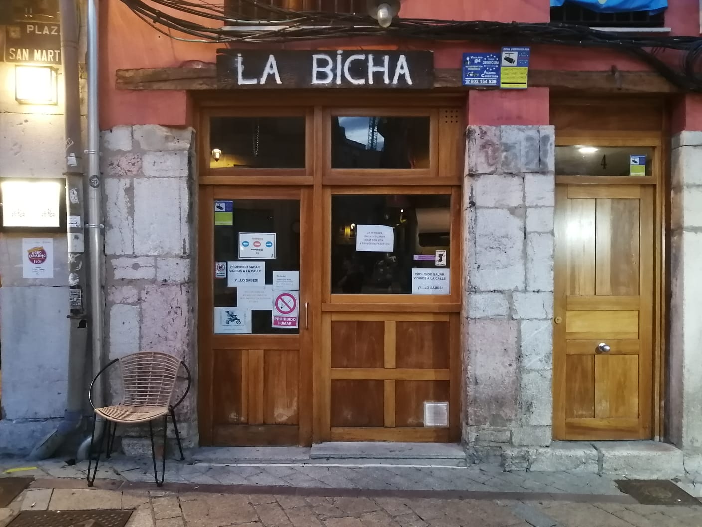 Bar La Bicha, cerrado en la pandemia. 