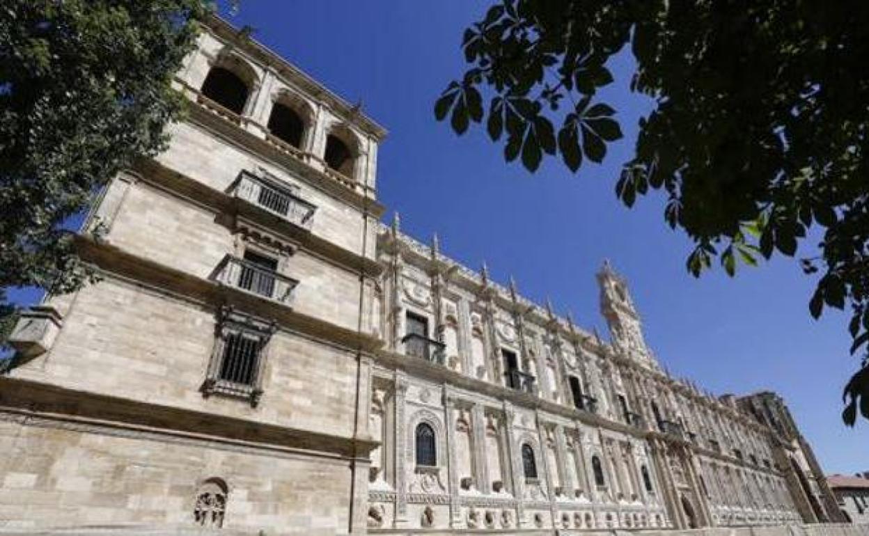 Parador de San Marcos de León, durante las obras.