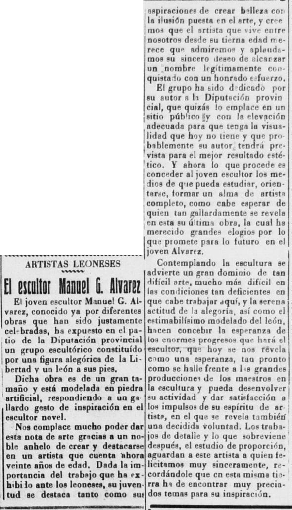 Artículo de mayor extensión sobre la obra publicado en La Democracia el 21 de abril de 1931. 