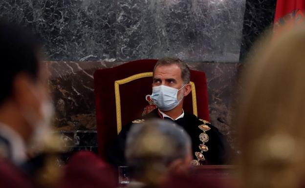 Felipe VI, durante la apertura del año judicial el pasado 7 de septiembre.