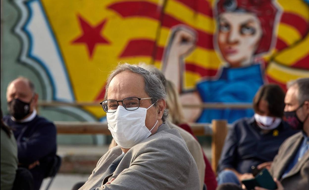 Quim Torra, durante el acto de conmemoración del tercer aniversario del 1-O. 