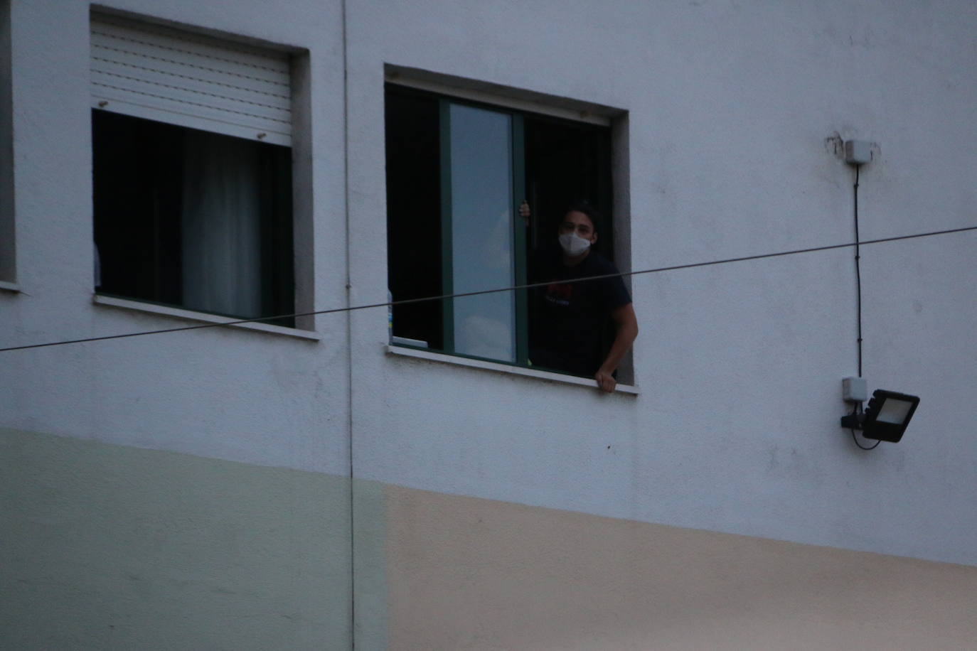 Aplauso sanitario en la Residencia Doña Sancha. 