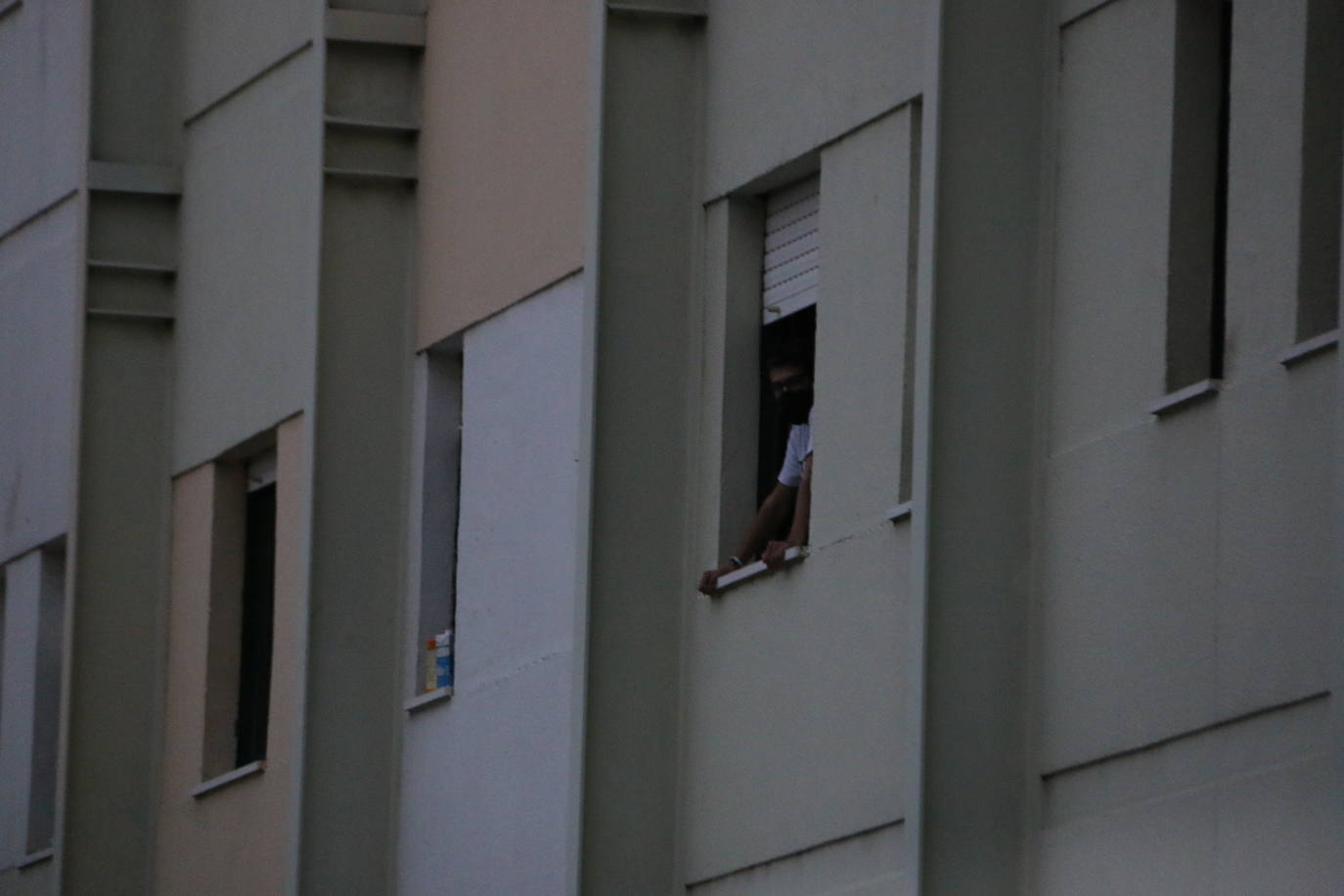 Aplauso sanitario en la Residencia Doña Sancha. 