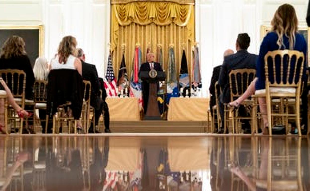 Trump durante una recepción en la Casa Blanca el 27 de septiembre de 2020. 