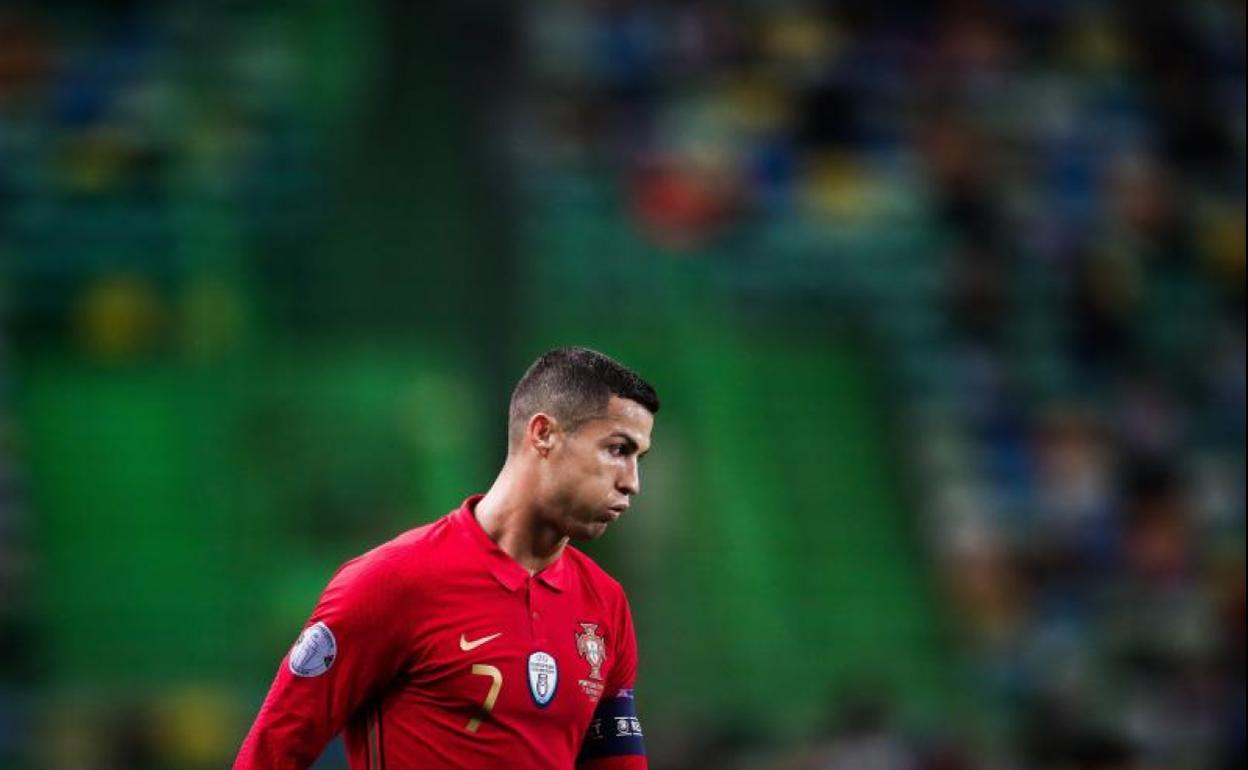 Cristiano Ronaldo, durante el amistoso entre Portugal y España.