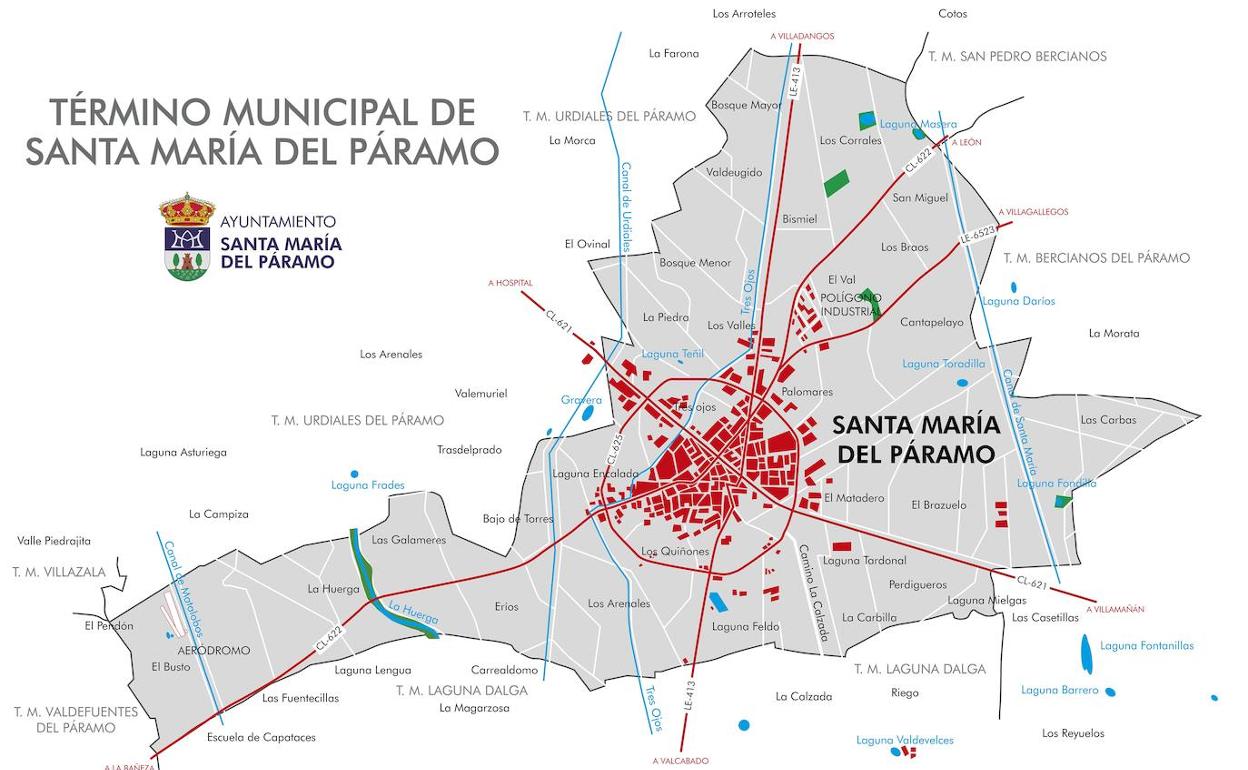 El Ayuntamiento de Santa María del Páramo actualiza su imagen con el diseño de cuatro mapas