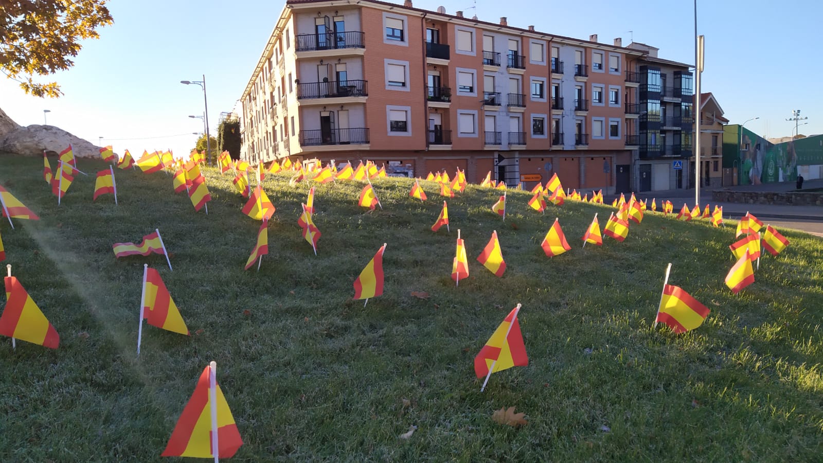 Banderas de España en Astorga. 