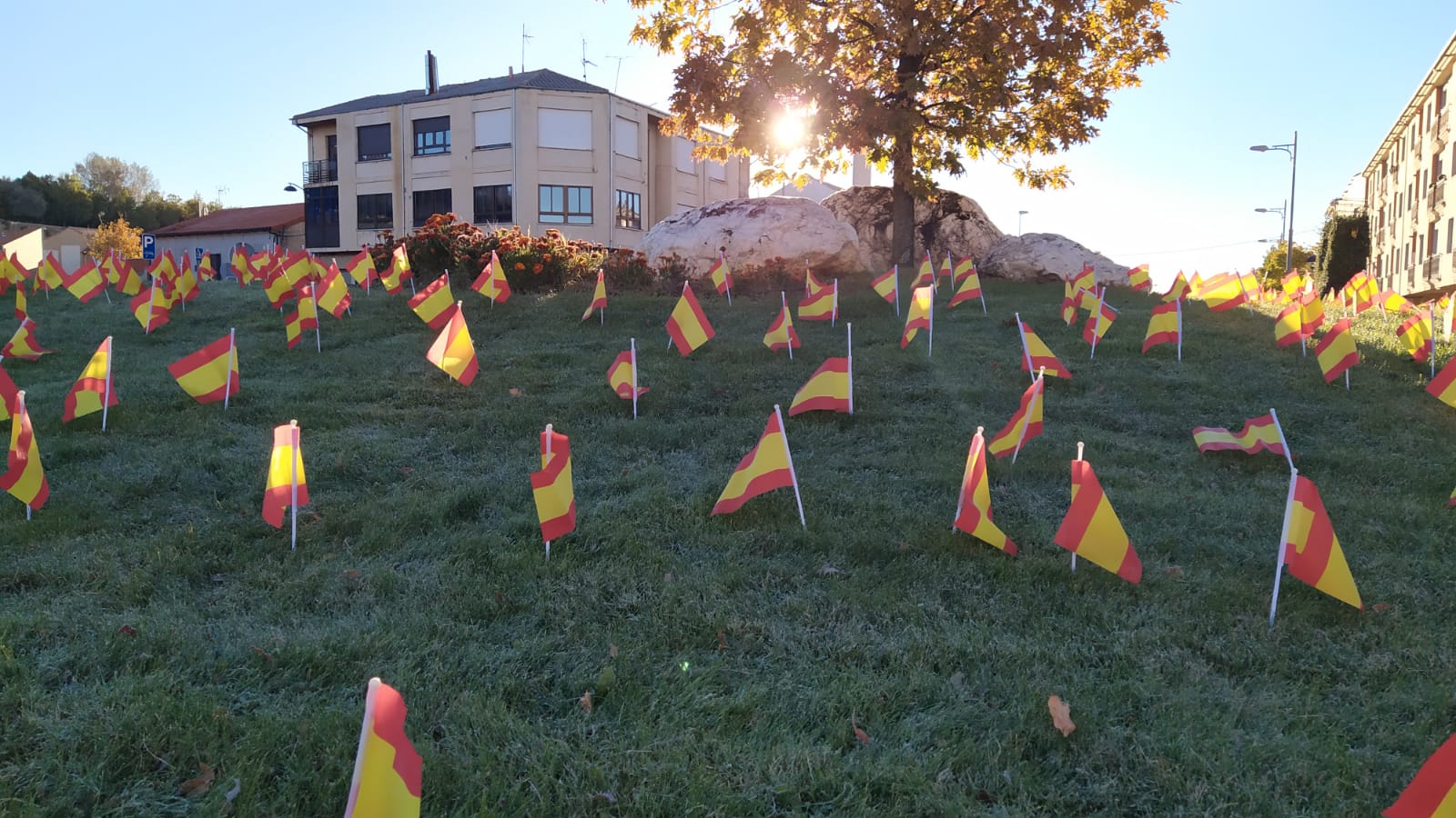 Banderas de España en Astorga. 