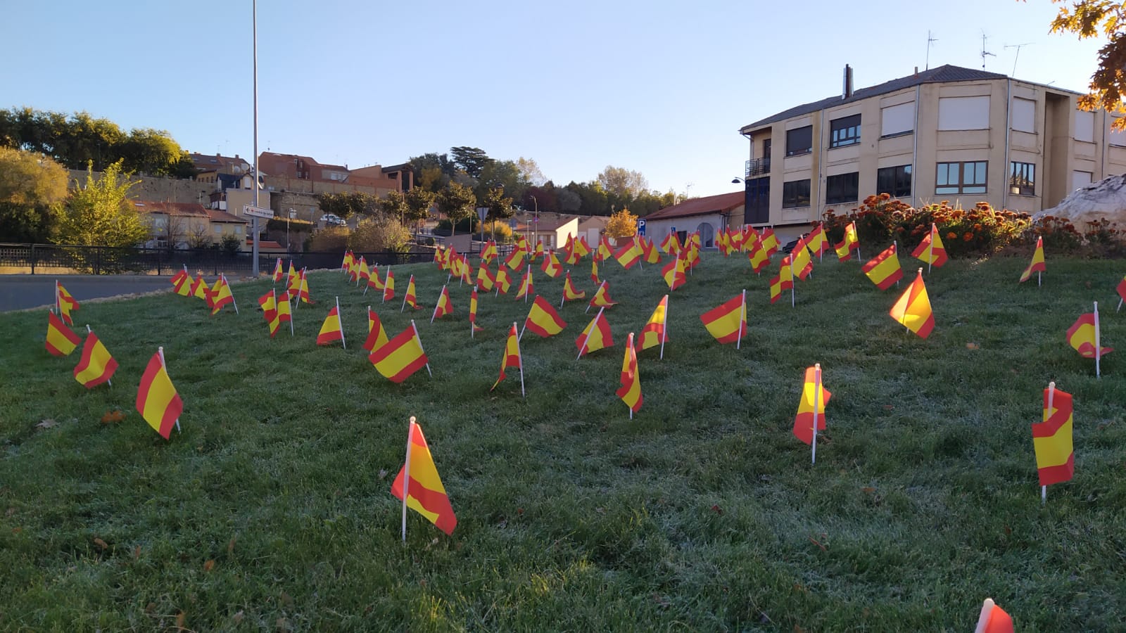 Banderas de España en Astorga. 