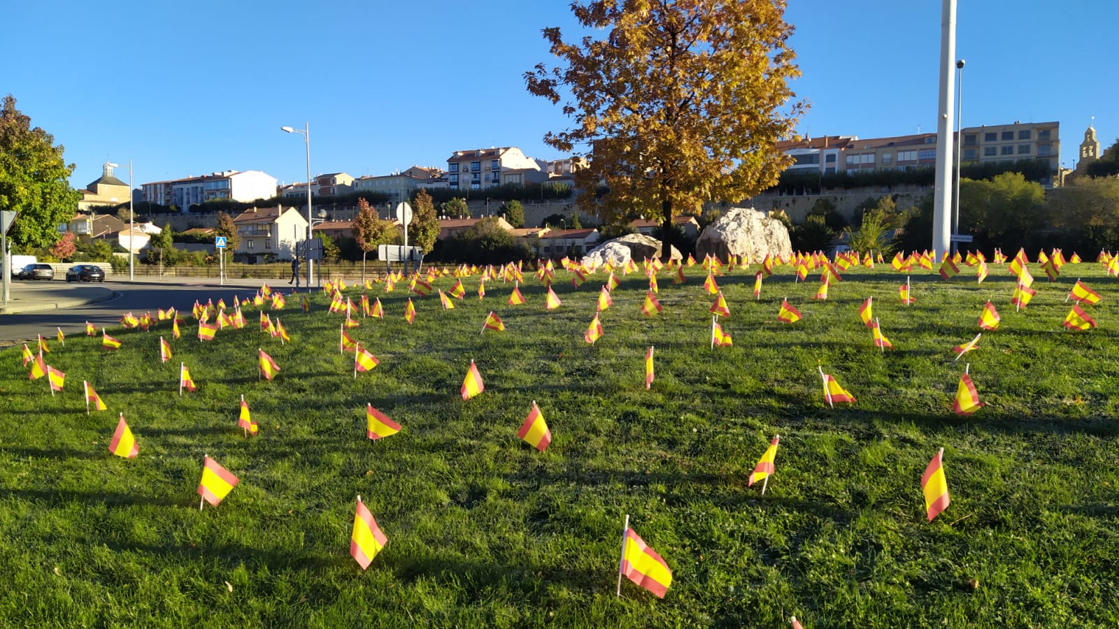 Banderas de España en Astorga. 