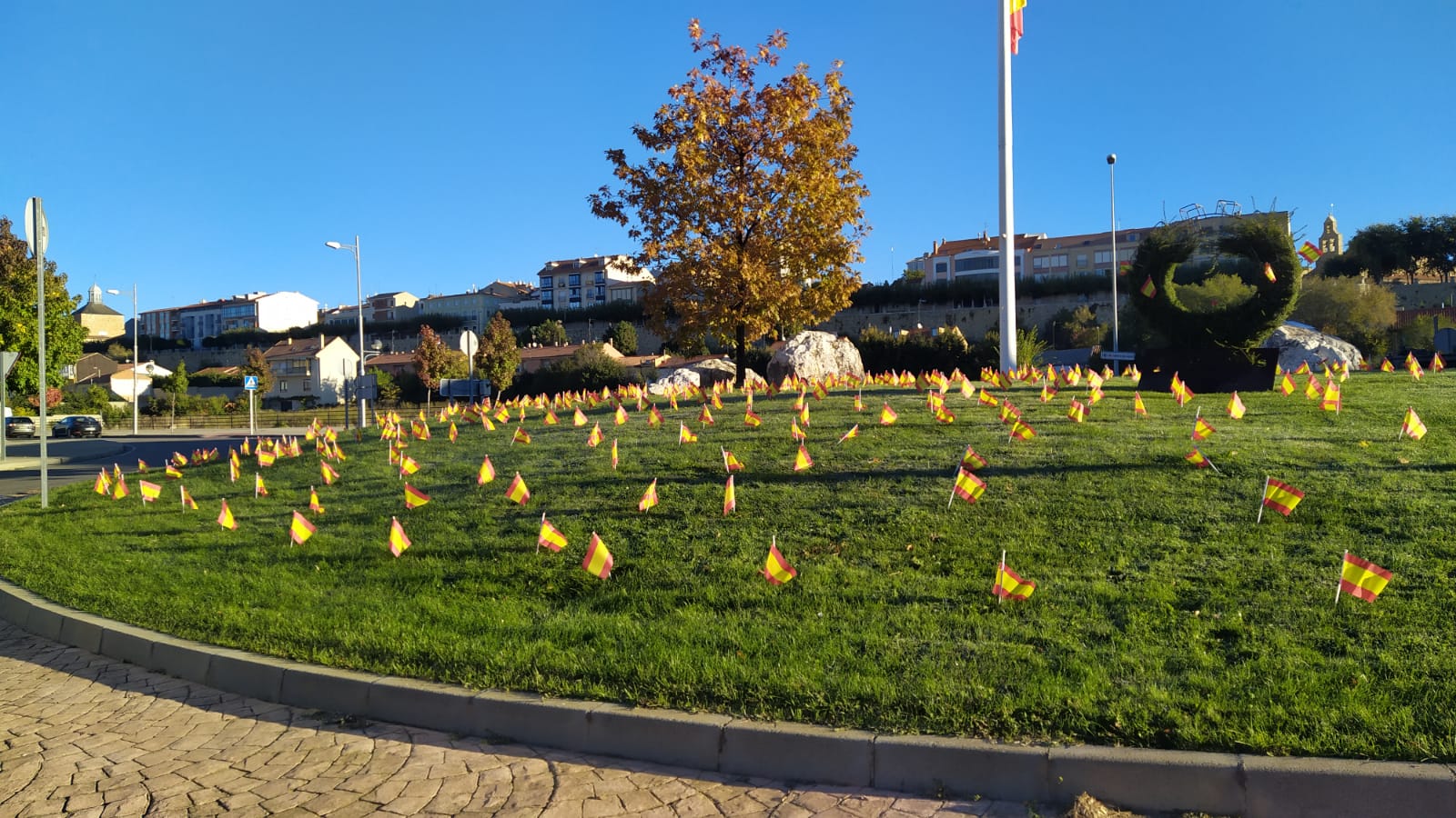 Banderas de España en Astorga. 