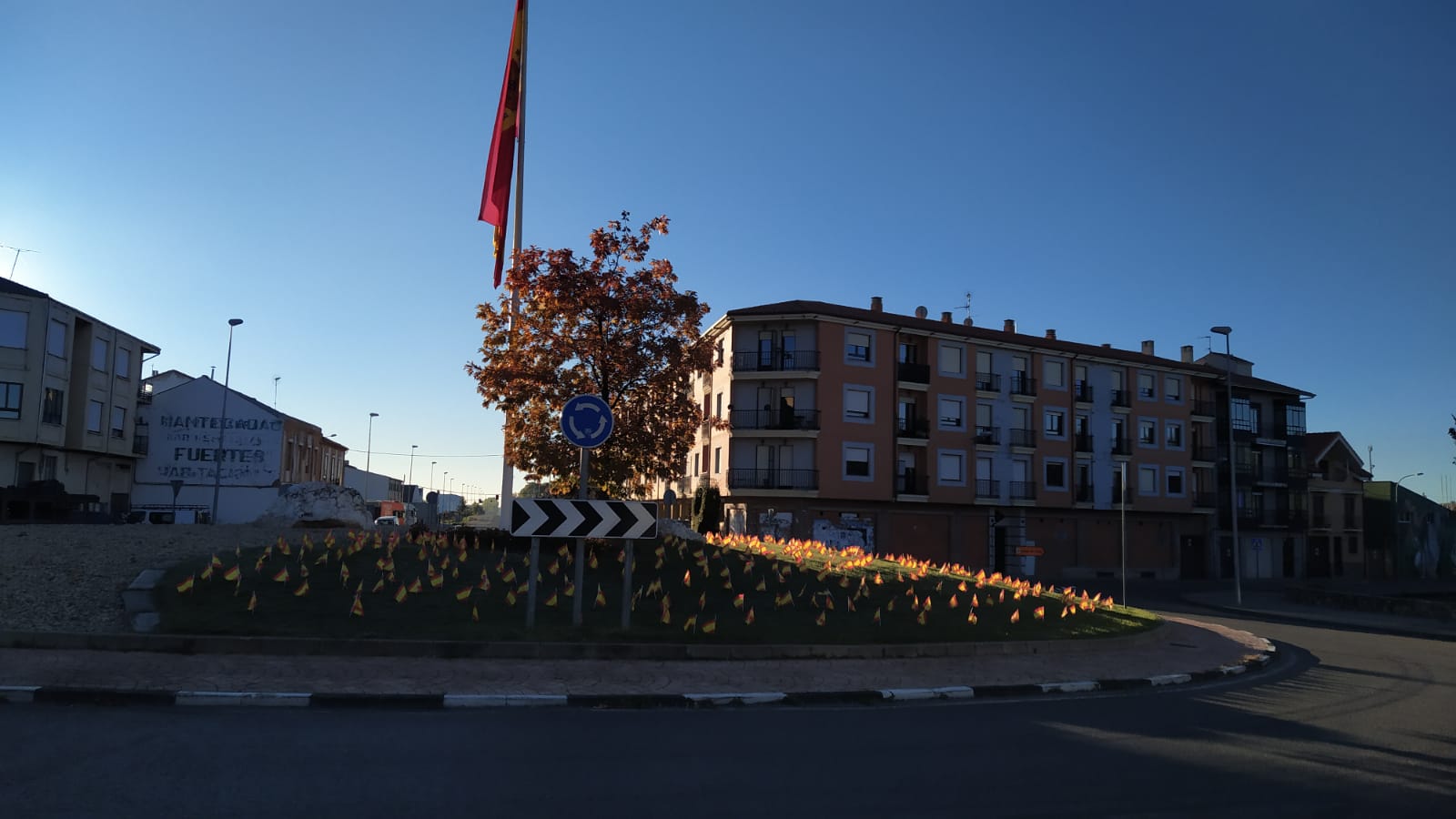 Banderas de España en Astorga. 