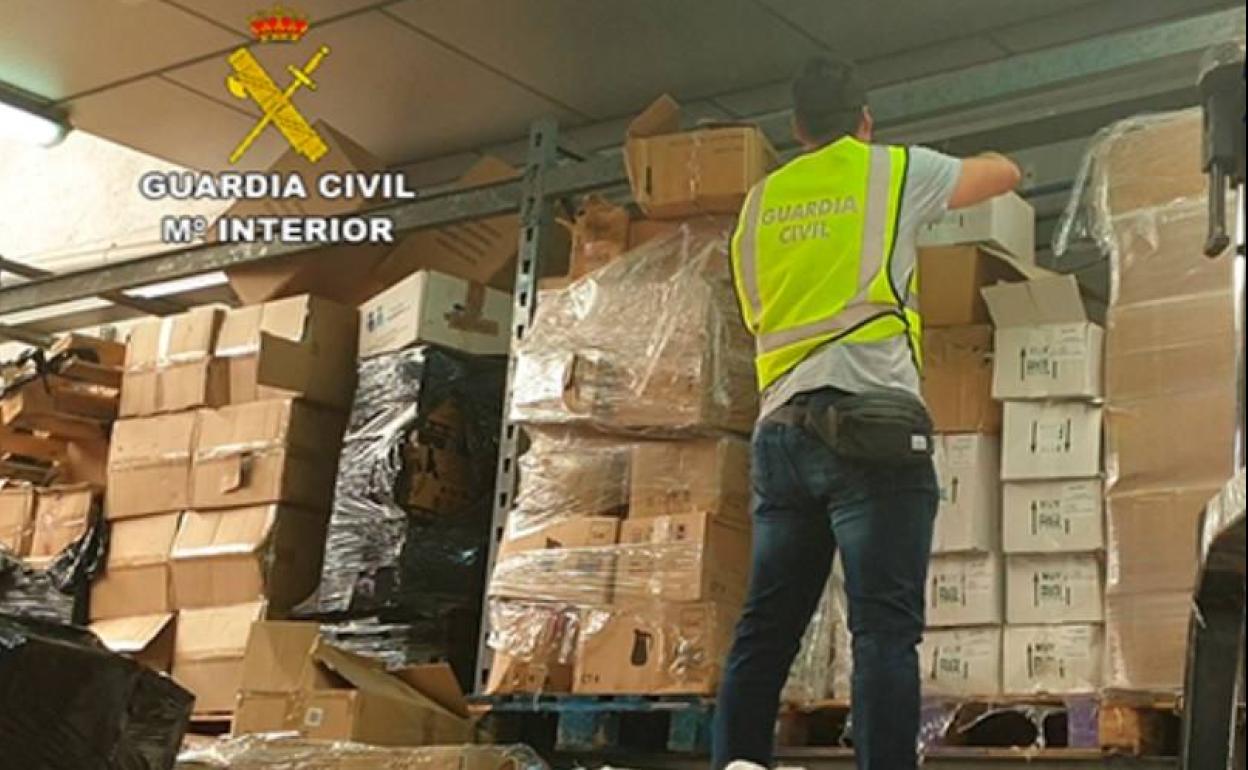 Parte de la mercancía robada. 