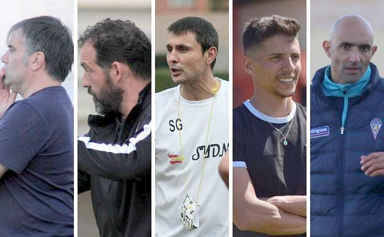 Los cinco entrenadores de los equipos leoneses de Tercera.