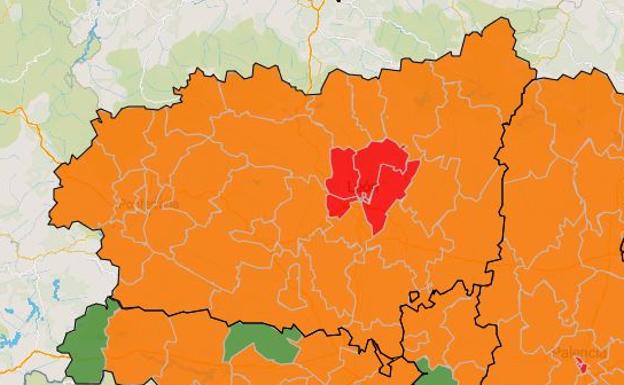 Todo León vuelve a teñirse de 'naranja' ante el aumento de casos de la covid-19 y sólo hay 16 zonas 'libres' en la comunidad