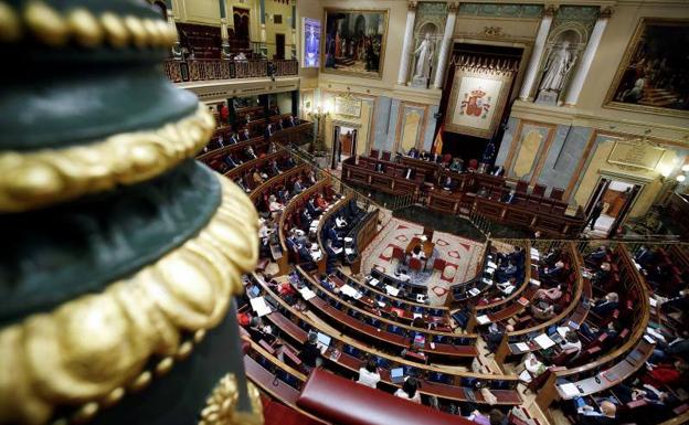 Vista del Congreso de los Diputados durante el debate de la moción de censura de Vox.