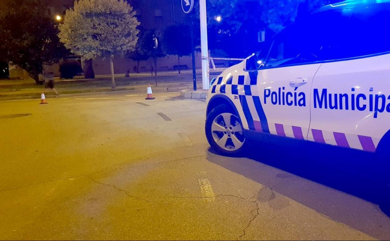 Control policial en la ciudad de Ponferrada.