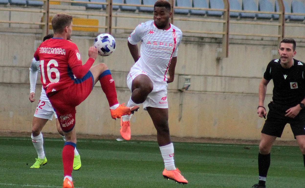 Andy Kawaya, en el partido ante el Numancia.