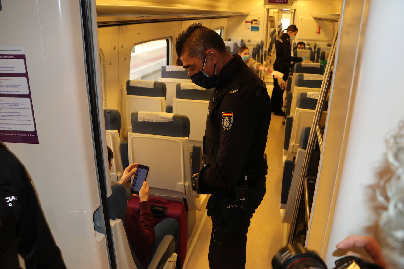 Fotos: Primeros controles en la Estación de Tren