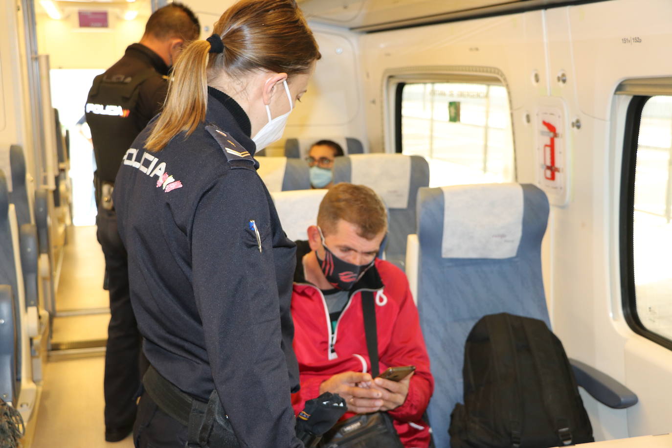 Fotos: Primeros controles en la Estación de Tren