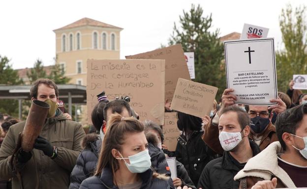 Imagen. Manifestación de los hosteleros. 