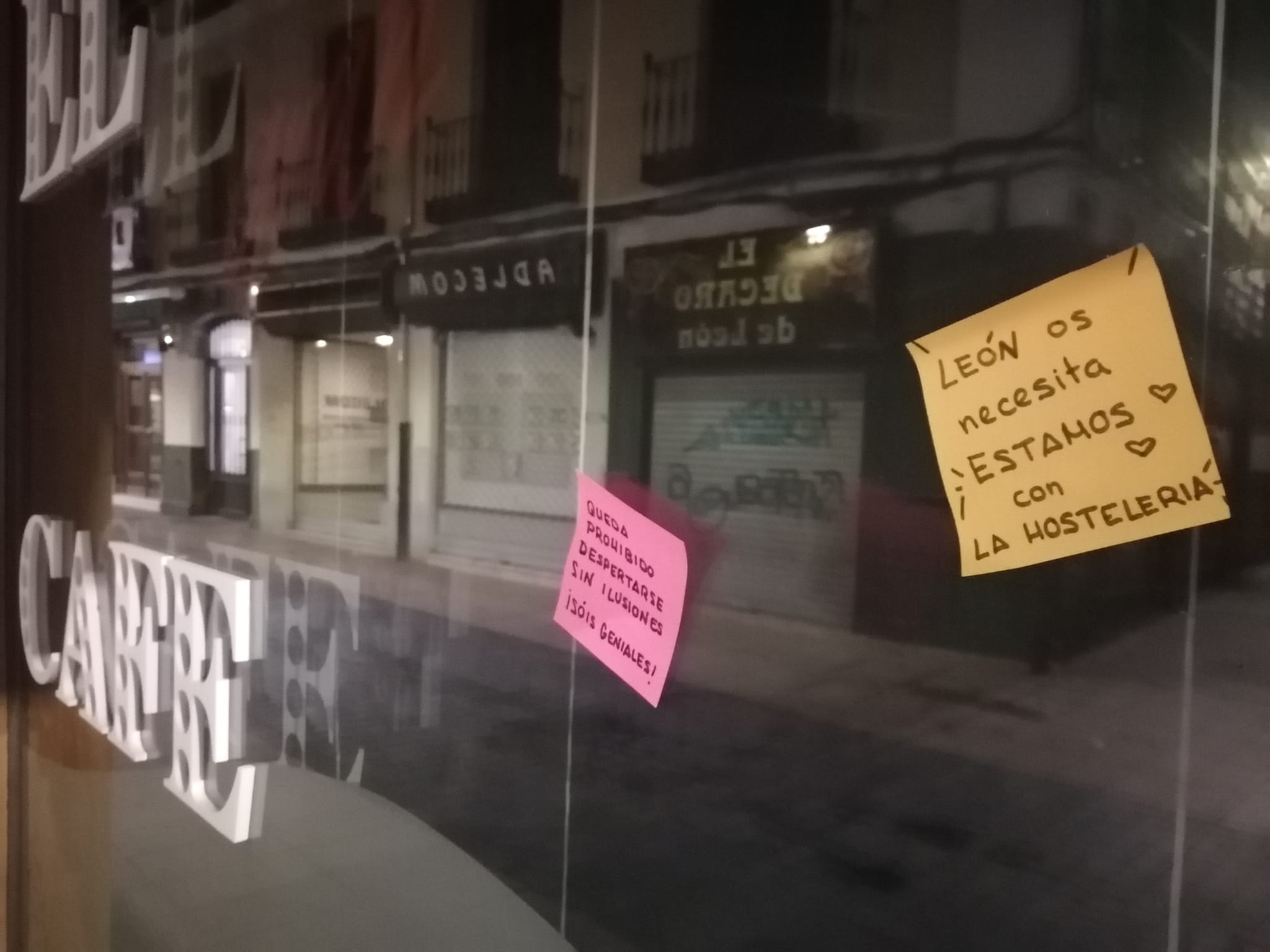 Fotos: Mensajes positivos para la hostelería de León