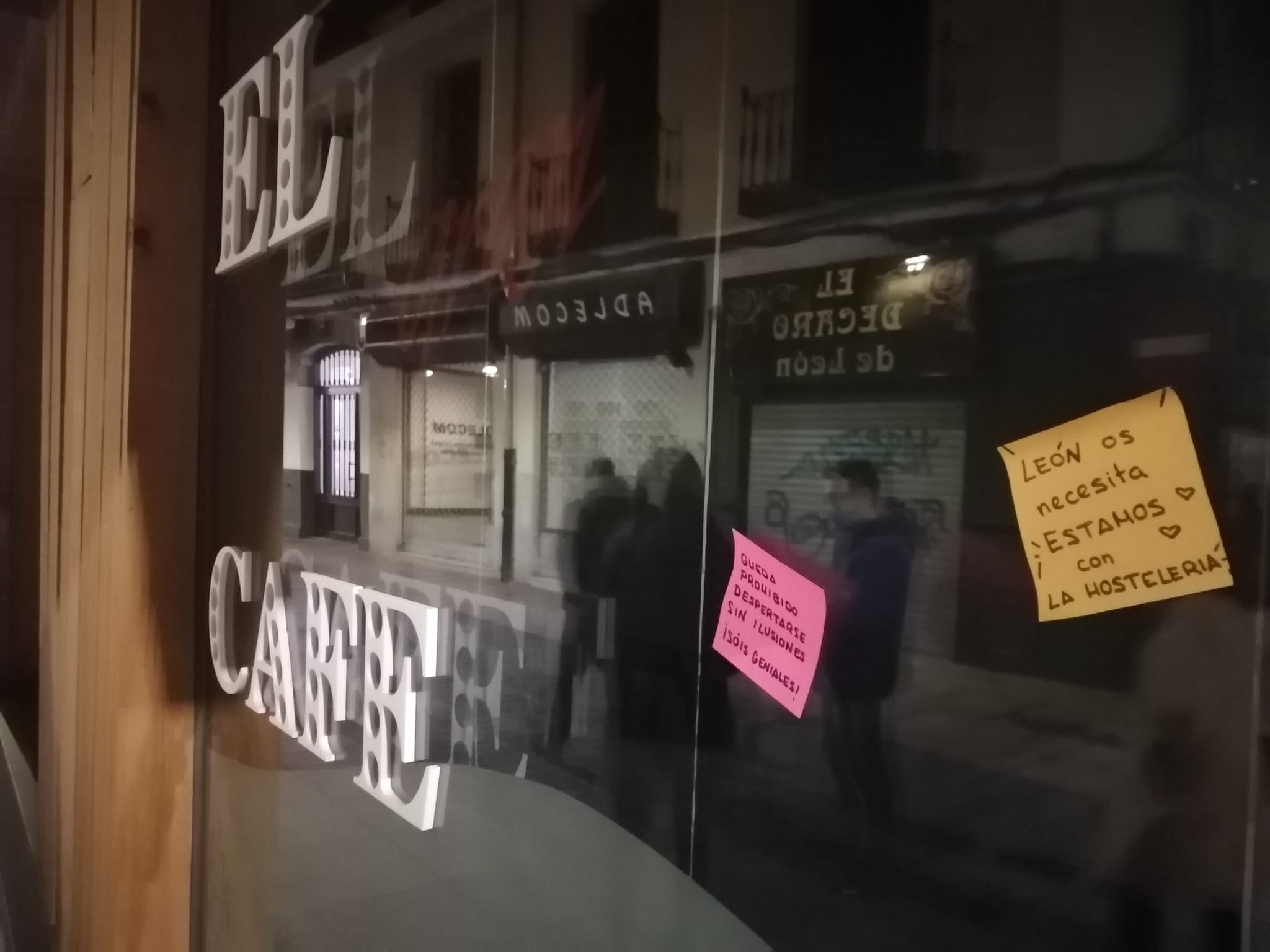 Fotos: Mensajes positivos para la hostelería de León