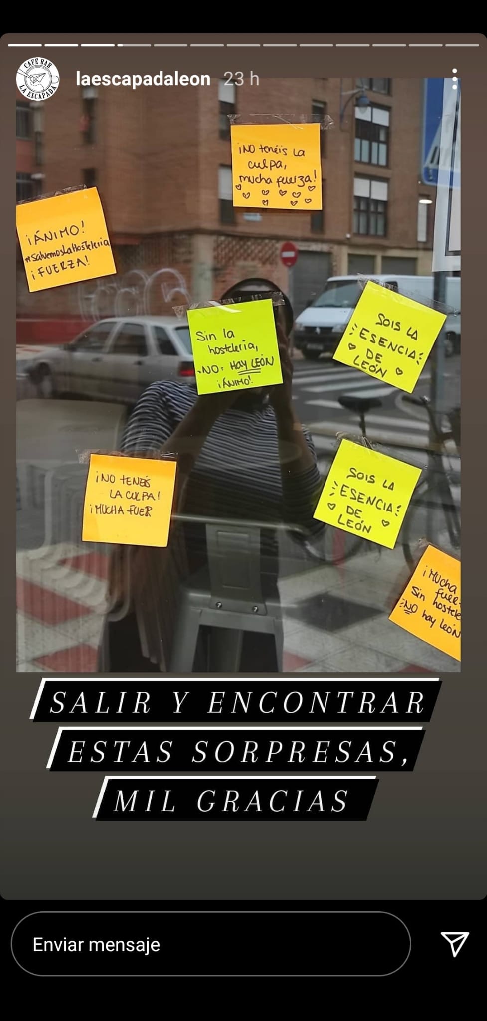 Fotos: Mensajes positivos para la hostelería de León