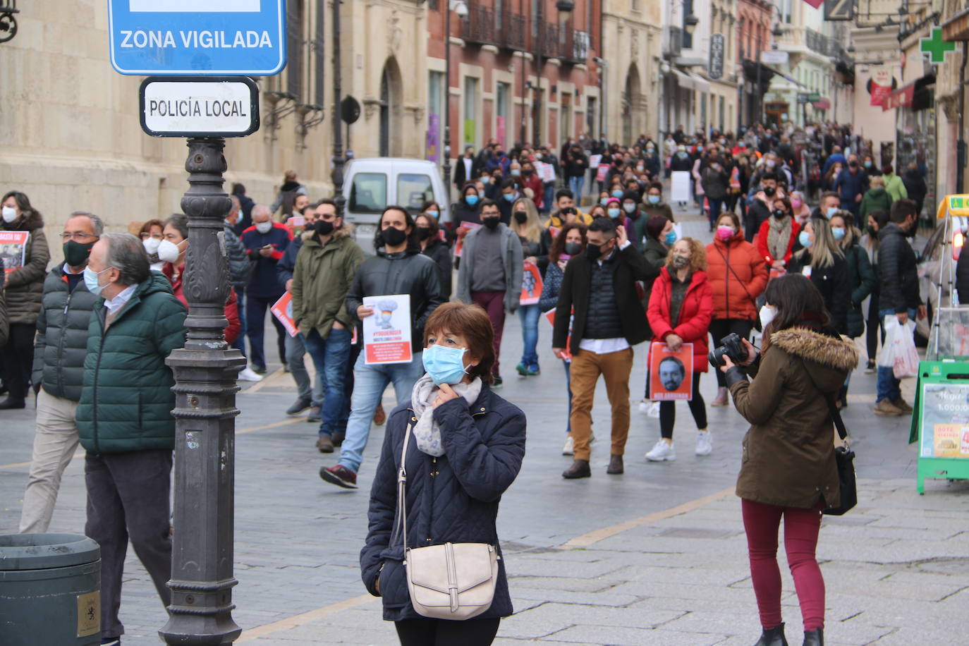 Vista de la manifestación. 