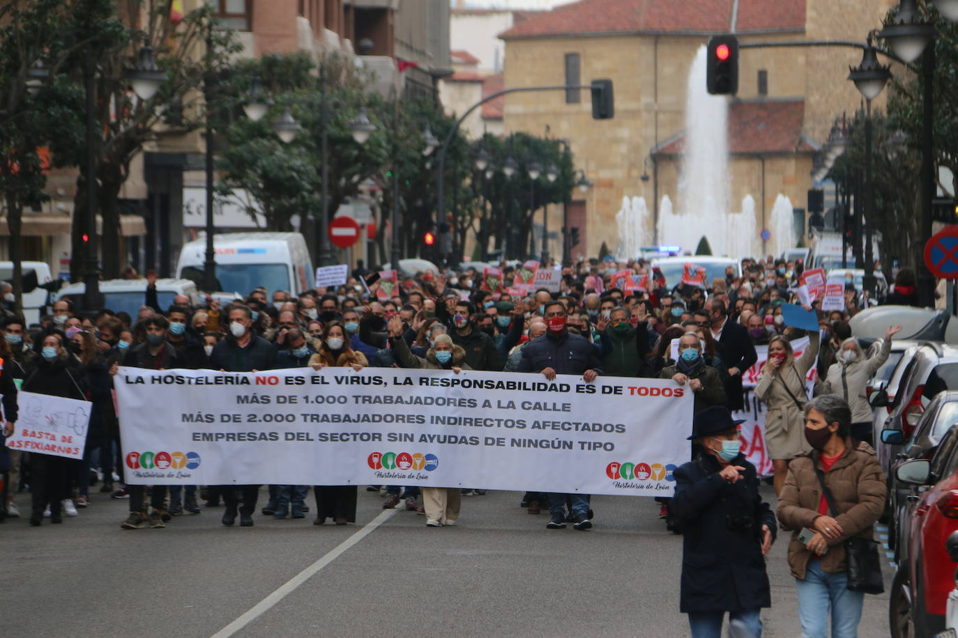 Vista de la manifestación. 