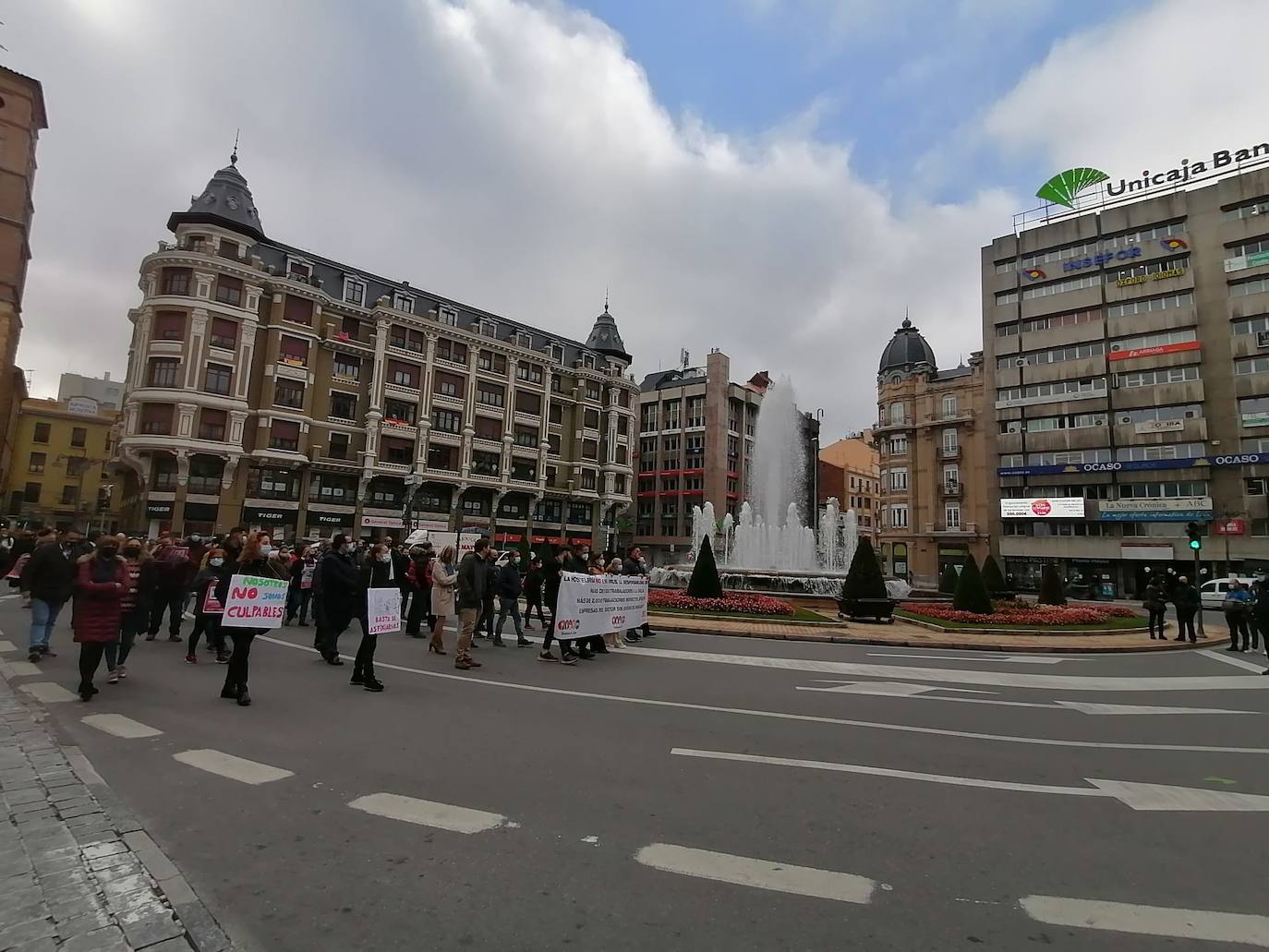 Vista de la manifestación. 