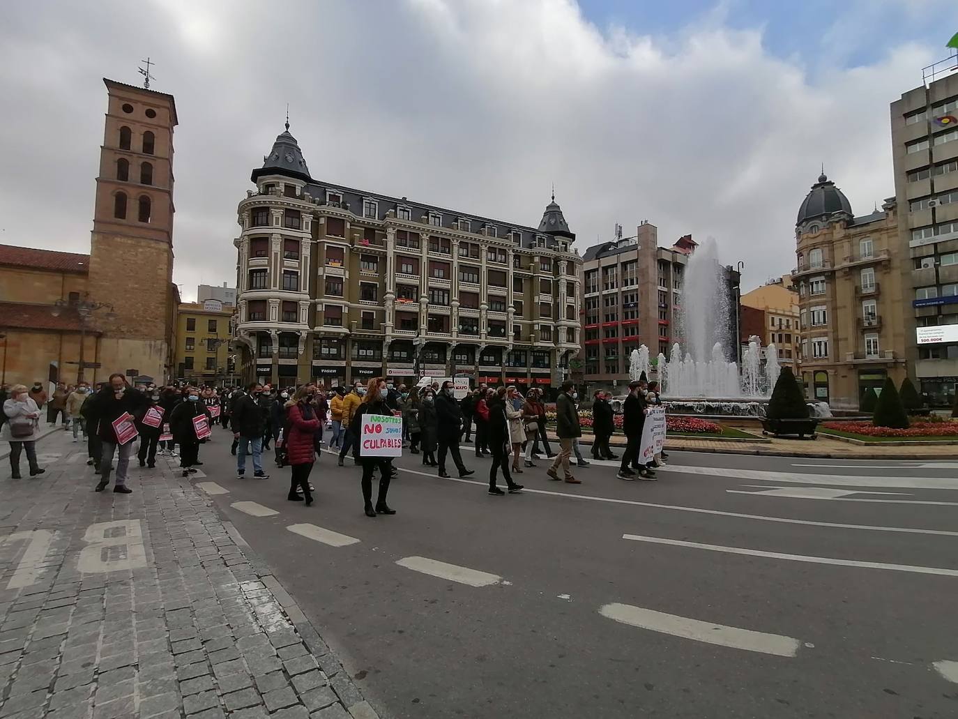 Vista de la manifestación. 