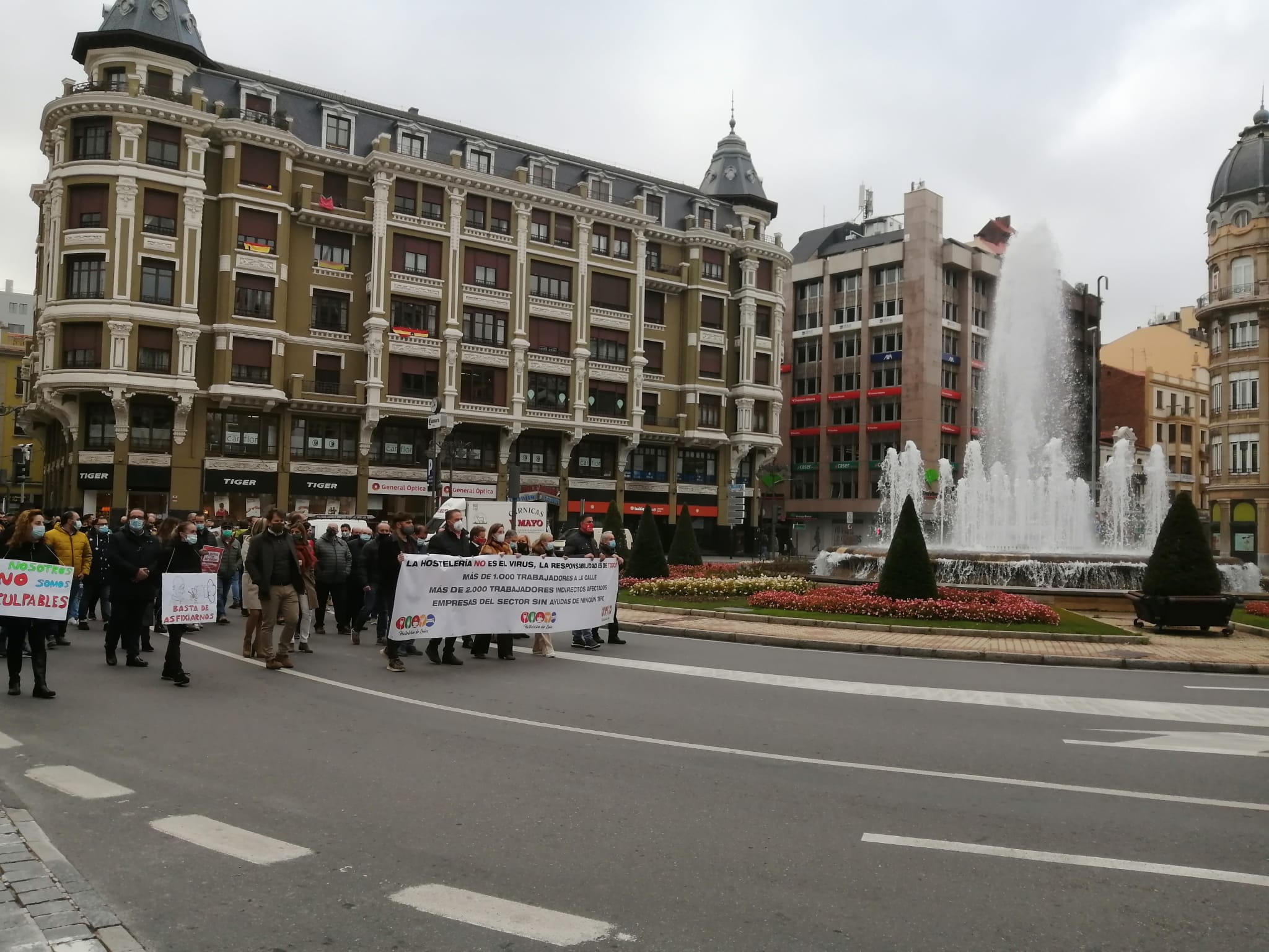 Vista de la manifestación. 