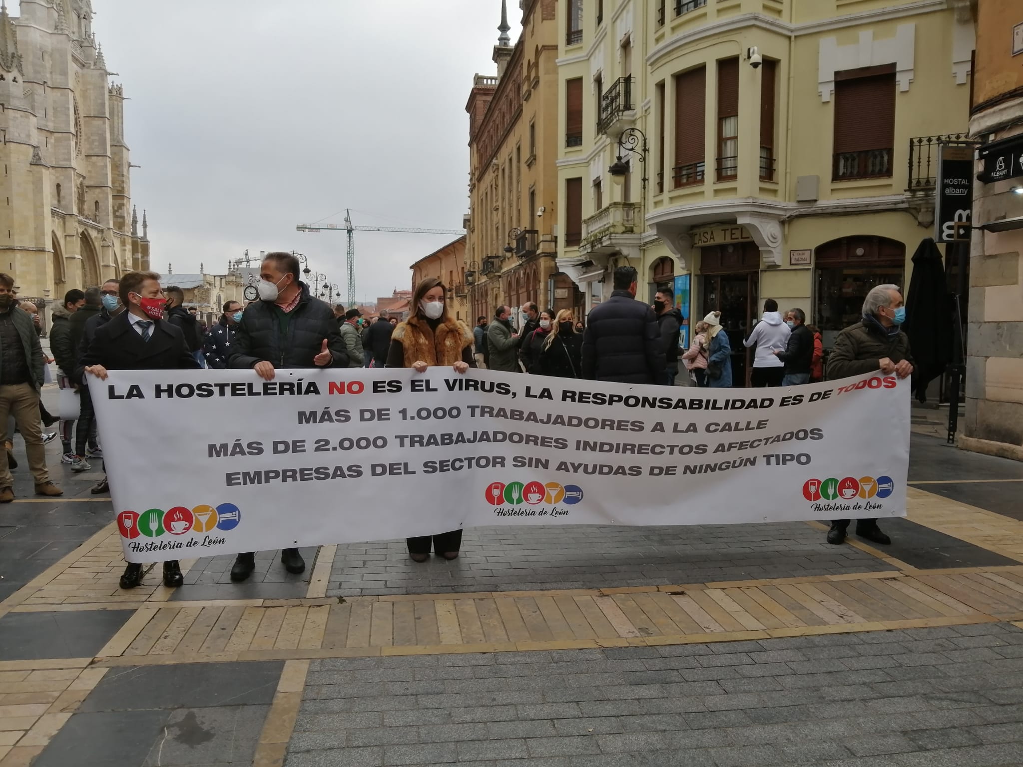 Vista de la manifestación. 