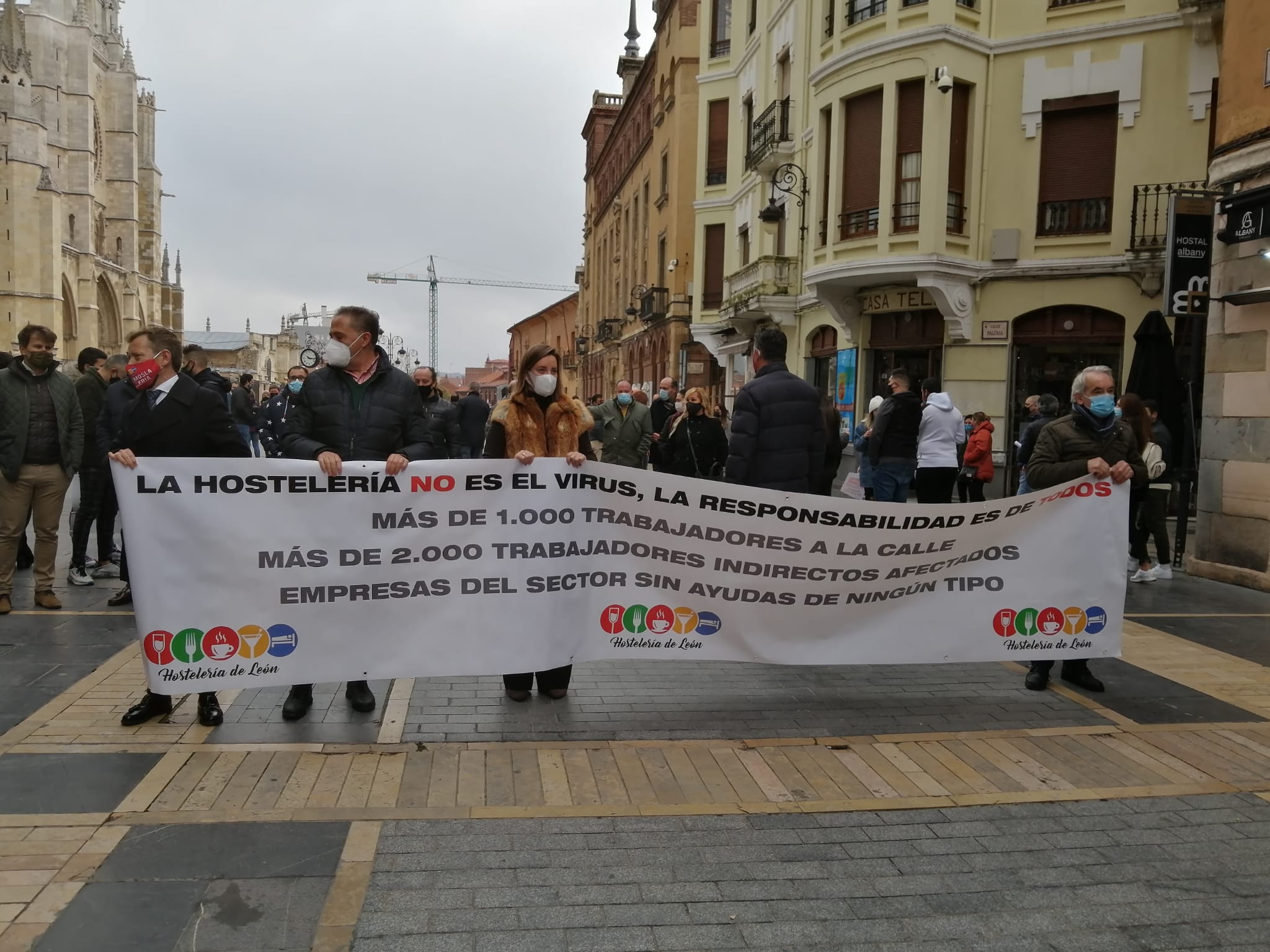 Vista de la manifestación. 