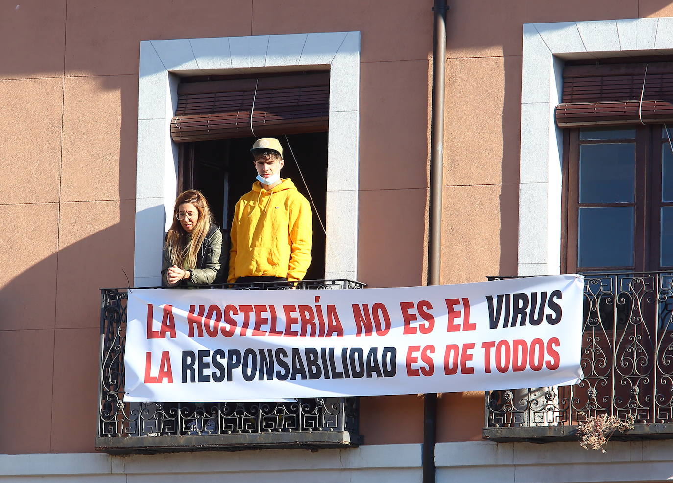 Participantes en la manifestación. 