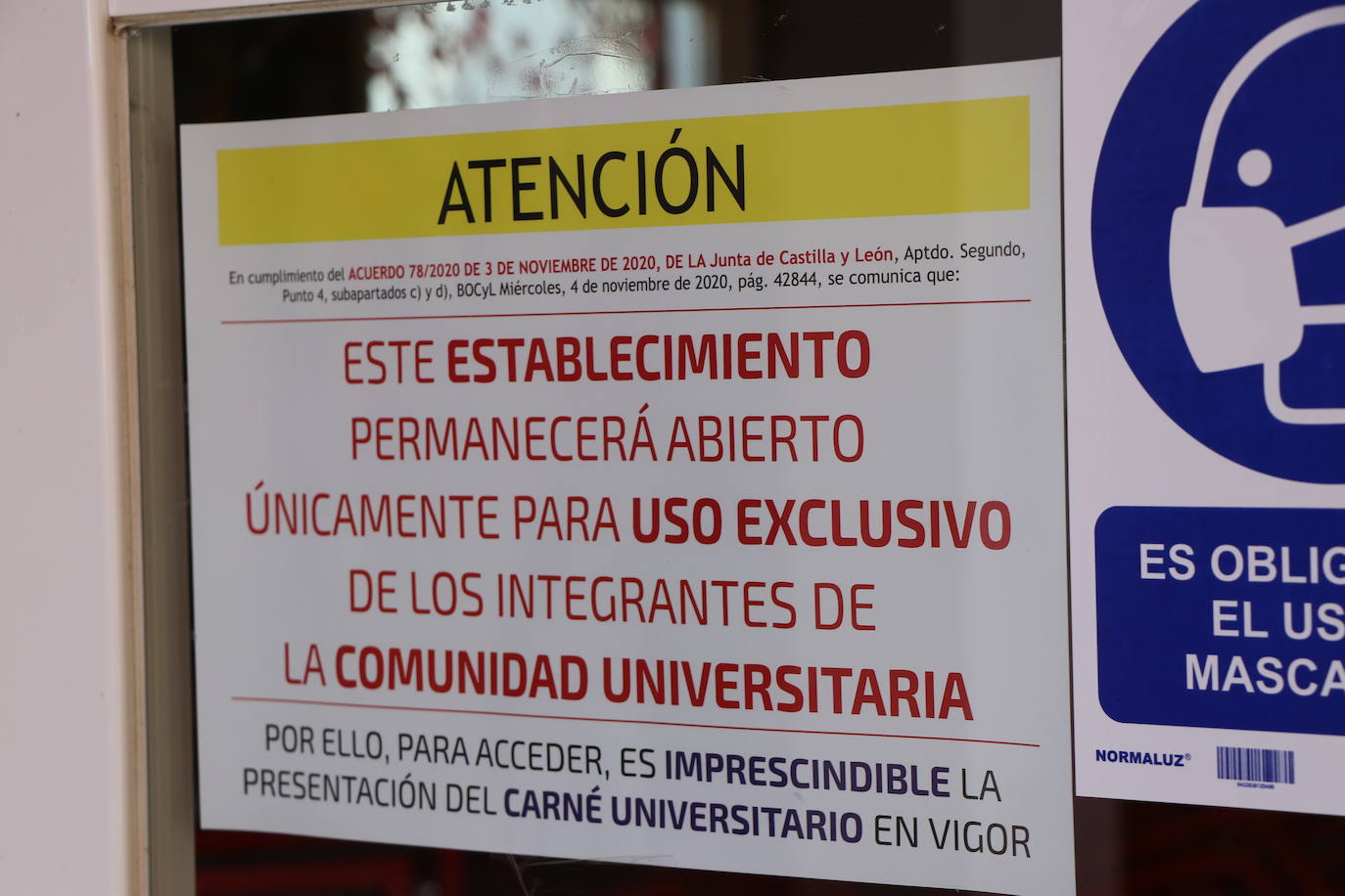 La cafetería universitaria, un servicio esencial de la Universidad de León. 