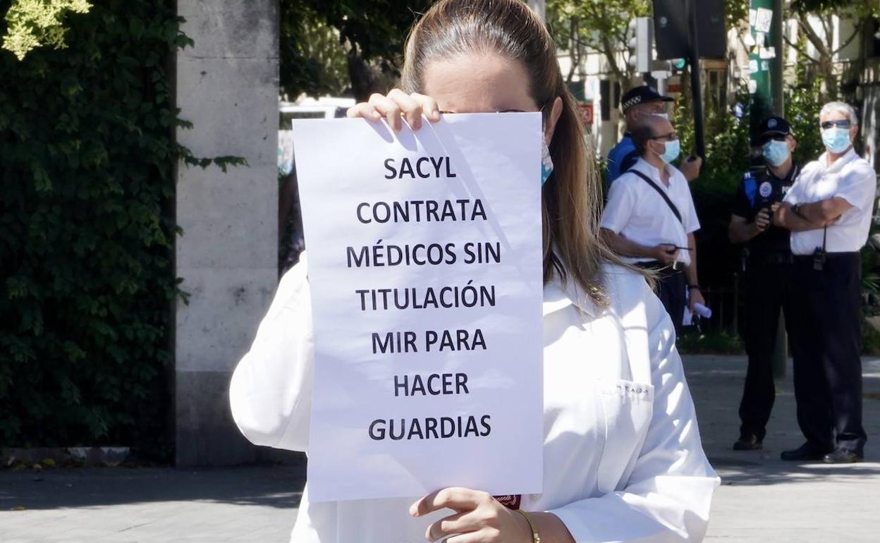 Imagen de una protesta del sector sanitario.